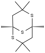 (1R,5R)-1,3,3,5,7,7-ヘキサメチル-2,6,9-トリチアビシクロ[3.3.1]ノナン 化学構造式