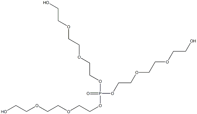 Phosphoric acid tris[2-[2-(2-hydroxyethoxy)ethoxy]ethyl] ester,,结构式