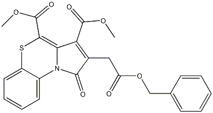 2-[(Benzyloxycarbonyl)methyl]-1-oxo-1H-pyrrolo[2,1-c][1,4]benzothiazine-3,4-dicarboxylic acid dimethyl ester Struktur