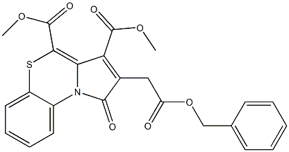 2-[(Benzyloxycarbonyl)methyl]-1-oxo-1H-pyrrolo[2,1-c][1,4]benzothiazine-3,4-dicarboxylic acid dimethyl ester Structure