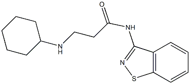 N-(1,2-Benzisothiazol-3-yl)-3-cyclohexylaminopropanamide Structure