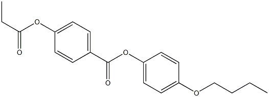 p-Propanoyloxybenzoic acid p-butoxyphenyl ester Structure