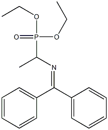 [1-(ジフェニルメチレン)アミノエチル]ホスホン酸ジエチル 化学構造式