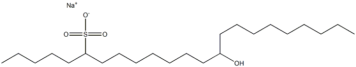 14-Hydroxytricosane-6-sulfonic acid sodium salt Structure