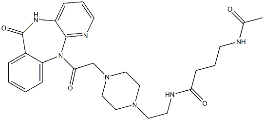 5,11-Dihydro-11-[[4-[2-[4-(acetylamino)butyrylamino]ethyl]-1-piperazinyl]acetyl]-6H-pyrido[2,3-b][1,4]benzodiazepin-6-one