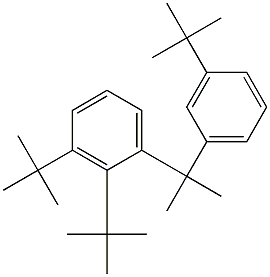 2-(2,3-Di-tert-butylphenyl)-2-(3-tert-butylphenyl)propane,,结构式