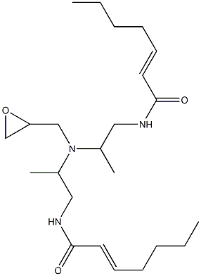 N,N'-[(Oxiran-2-ylmethylimino)bis(2-methyl-2,1-ethanediyl)]bis(2-heptenamide)|