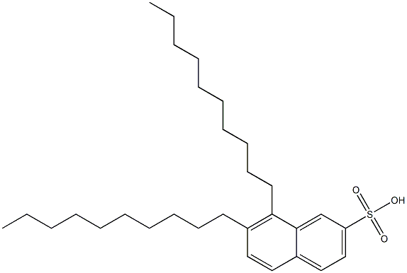 7,8-Didecyl-2-naphthalenesulfonic acid Structure