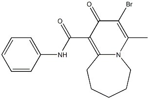 N-(Phenyl)-3-bromo-4-methyl-2-oxo-2,6,7,8,9,10-hexahydropyrido[1,2-a]azepine-1-carboxamide Structure