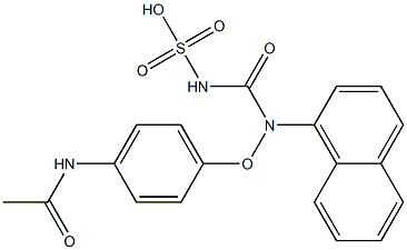 p-Acetaminophenyloxynaphthylurea sulfonic acid Structure