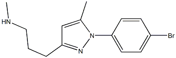1-(4-Bromophenyl)-3-[3-(methylamino)propyl]-5-methyl-1H-pyrazole,,结构式