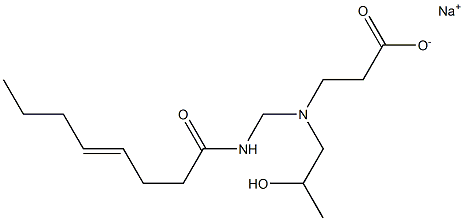 3-[N-(2-Hydroxypropyl)-N-(4-octenoylaminomethyl)amino]propionic acid sodium salt 结构式