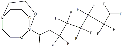 1-(1-Iodo-3,3,4,4,5,5,6,6,7,7,8,8-dodecafluorooctyl)-2,8,9-trioxa-5-aza-1-silabicyclo[3.3.3]undecane,,结构式