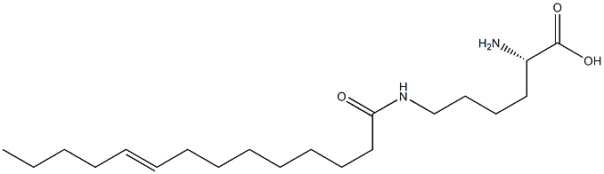 N6-(9-Tetradecenoyl)lysine Struktur