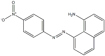 8-(4-ニトロフェニルアゾ)-1-ナフチルアミン 化学構造式