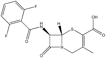(7R)-7-[(2,6-Difluorobenzoyl)amino]-3-methylcepham-3-ene-4-carboxylic acid Structure