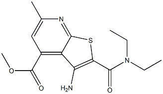 2-[[Diethylamino]carbonyl]-3-amino-6-methylthieno[2,3-b]pyridine-4-carboxylic acid methyl ester