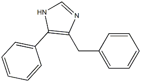 4-ベンジル-5-フェニル-1H-イミダゾール 化学構造式