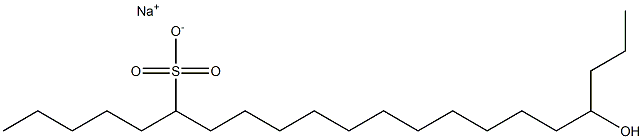 18-Hydroxyhenicosane-6-sulfonic acid sodium salt,,结构式