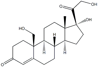 17,19,21-Trihydroxypregn-4-ene-3,20-dione,,结构式