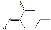 3-(ヒドロキシイミノ)ヘプタン-2-オン 化学構造式