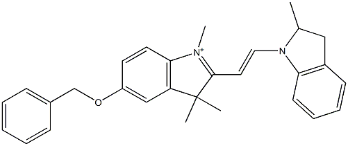 2-[2-[(2,3-Dihydro-2-methyl-1H-indol)-1-yl]ethenyl]-1,3,3-trimethyl-5-(phenylmethoxy)-3H-indolium