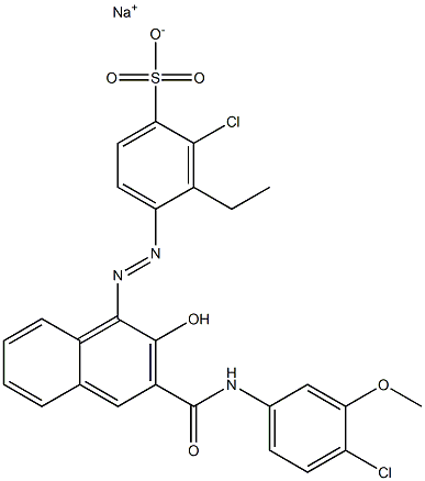 2-Chloro-3-ethyl-4-[[3-[[(4-chloro-3-methoxyphenyl)amino]carbonyl]-2-hydroxy-1-naphtyl]azo]benzenesulfonic acid sodium salt