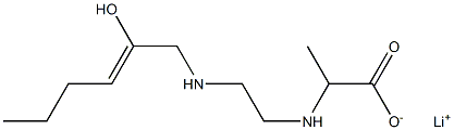 2-[N-[2-[N-(2-Hydroxy-2-hexenyl)amino]ethyl]amino]propionic acid lithium salt Structure