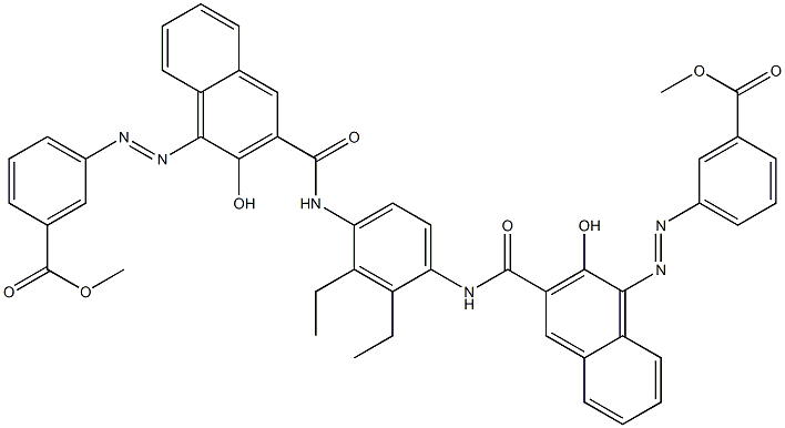 N,N'-(2,3-Diethyl-1,4-phenylene)bis[4-[[3-(methoxycarbonyl)phenyl]azo]-3-hydroxy-2-naphthalenecarboxamide] Structure