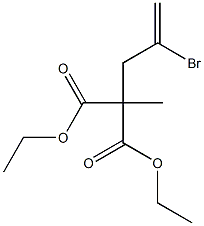 2-Methyl-2-(2-bromo-2-propenyl)malonic acid diethyl ester,,结构式