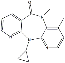 4,5-Dimethyl-11-cyclopropyl-5,11-dihydro-6H-dipyrido[3,2-b:2',3'-e][1,4]diazepine-6-one,,结构式