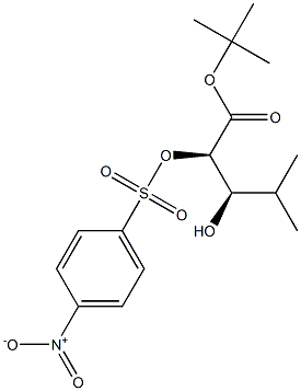 (2R,3R)-2-[(4-Nitrophenylsulfonyl)oxy]-3-hydroxy-4-methylpentanoic acid tert-butyl ester Struktur