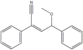 2,4-Diphenyl-4-methoxy-2-butenenitrile Struktur