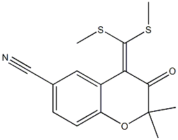 6-Cyano-4-[bis(methylthio)methylene]-2,2-dimethyl-2H-1-benzopyran-3(4H)-one