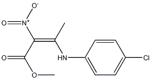 3-(4-Chloroanilino)-2-nitrocrotonic acid methyl ester,,结构式