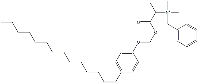 N,N-Dimethyl-N-benzyl-N-[1-[[(4-tetradecylphenyloxy)methyl]oxycarbonyl]ethyl]aminium Structure