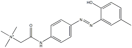 [4-(2-Hydroxy-5-methylphenylazo)anilinocarbonyl]methyltrimethylaminium Struktur