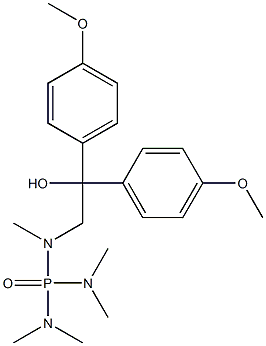 [Methyl[2-hydroxy-2,2-bis(4-methoxyphenyl)ethyl]amino]bis(dimethylamino)phosphine oxide,,结构式