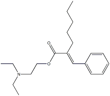 2-Benzylideneheptanoic acid 2-(diethylamino)ethyl ester Struktur