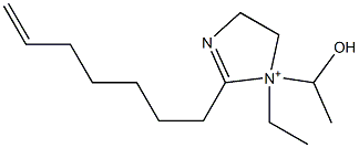 1-エチル-2-(6-ヘプテニル)-1-(1-ヒドロキシエチル)-2-イミダゾリン-1-イウム 化学構造式