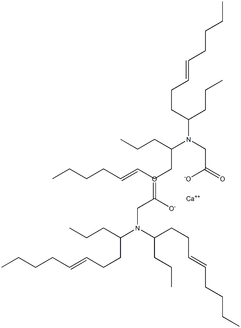ビス[N,N-ジ(7-ドデセン-4-イル)グリシン]カルシウム 化学構造式