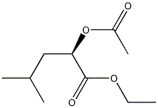 [R,(+)]-2-Acetyloxy-4-methylvaleric acid ethyl ester Struktur