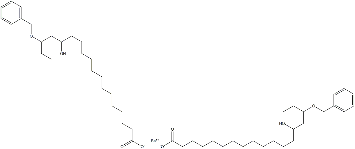 Bis(16-benzyloxy-14-hydroxystearic acid)barium salt Structure