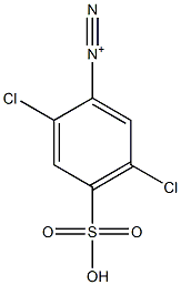 2,5-ジクロロ-4-スルホベンゼンジアゾニウム 化学構造式
