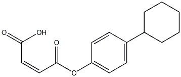 マレイン酸水素1-(p-シクロヘキシルフェニル) 化学構造式