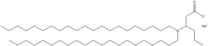 3-(Dihenicosylamino)hexanoic acid sodium salt 结构式