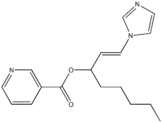 Nicotinic acid (E)-1-(1H-imidazol-1-yl)-1-octen-3-yl ester,,结构式