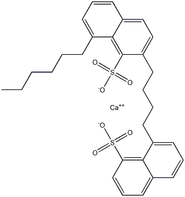 Bis(8-hexyl-1-naphthalenesulfonic acid)calcium salt Structure