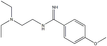 N-[2-(ジエチルアミノ)エチル]-4-メトキシベンズアミジン 化学構造式