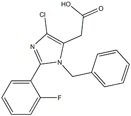 2-(2-Fluorophenyl)-1-benzyl-4-chloro-1H-imidazole-5-acetic acid 结构式